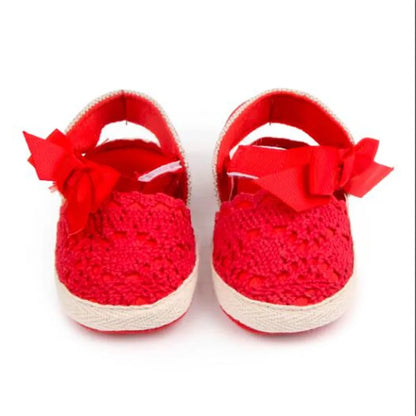 Lovely Bowknot Baby First Walkers Infants Girl Crib Shoes Soft Sole Newborn Shoes Antislip Baby Princess Shoes