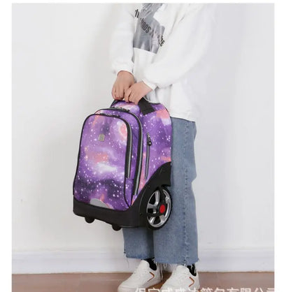School Bag for girls with wheels Travel Rolling backpack Bags for teenagers travel trolley bag Children wheeled backpack bags