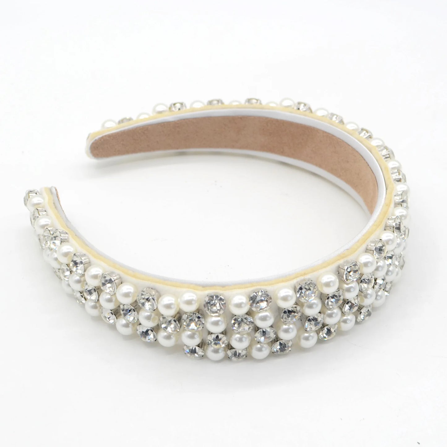 Women Girls Baroque  Pearl Glass Beads  Rhinestone Hairband Headband Adult Hair Accessories
