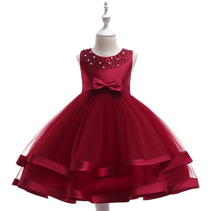 2024 Toddler Baby Girls Summer Dresses Infant Princess 1 Year Birthday Party Dress Elegant Kids Girl Christmas Wedding Costume