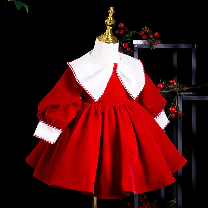Baby First Birthday Dress Newborn Infant Girls Baptism Christmas Party Dresses Children Lolita Ball Gown Kids Boutique Clothing