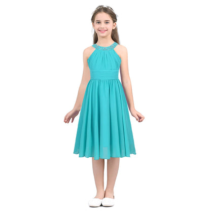 Summer Kids Girls Dresses Elegant Flower Girls Dress Birthday Pageant Wedding Party First Communion Clothing vestido