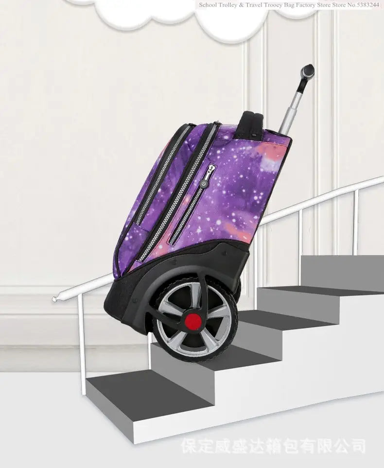 School Bag for girls with wheels Travel Rolling backpack Bags for teenagers travel trolley bag Children wheeled backpack bags