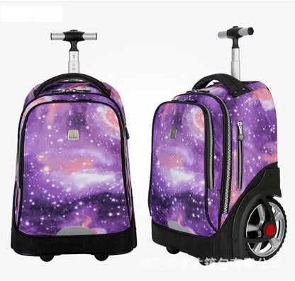School Bag for girls with wheels Travel Rolling backpack Bags for teenagers travel trolley bag Children wheeled backpack bags