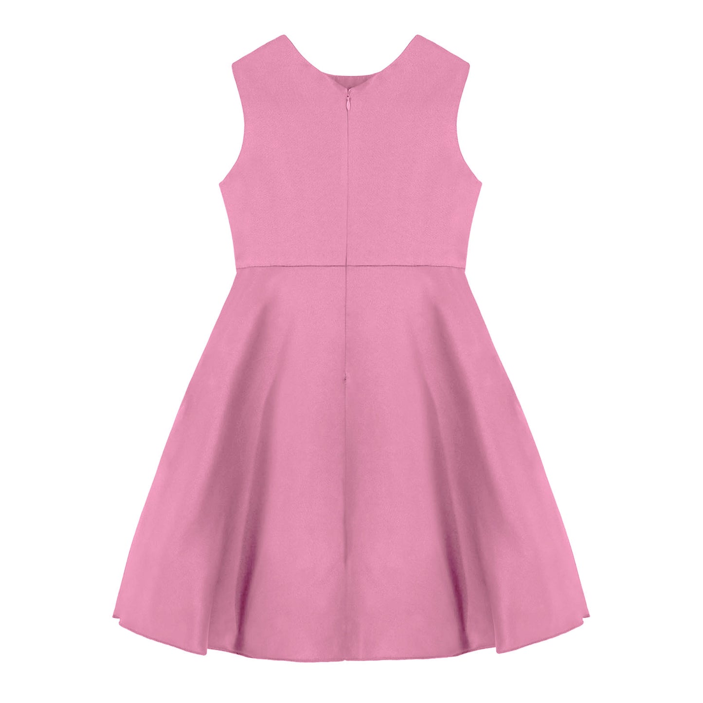 Flower Girl Dress for Kid Wedding Junior Bridesmaid Communion Party Pageant Sleeveless Big Bowknot Decor Satin A-Line Dresses