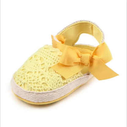 Lovely Bowknot Baby First Walkers Infants Girl Crib Shoes Soft Sole Newborn Shoes Antislip Baby Princess Shoes