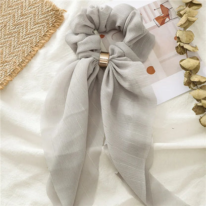 Fashion Double Layer Bow Hair Accessories Headwear For Women 2022 Trendy Girl Solid Color Elastic Hair Bands Hair Ornament Gift