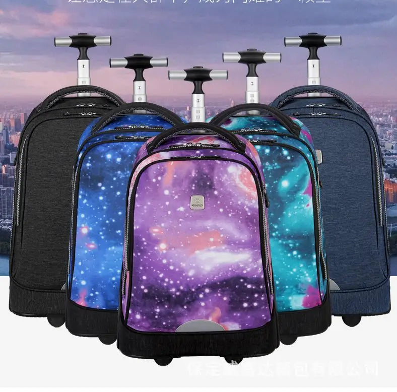 School Bag for girls with wheels Travel Rolling backpack Bags for teenagers travel trolley bag Children wheeled backpack bags