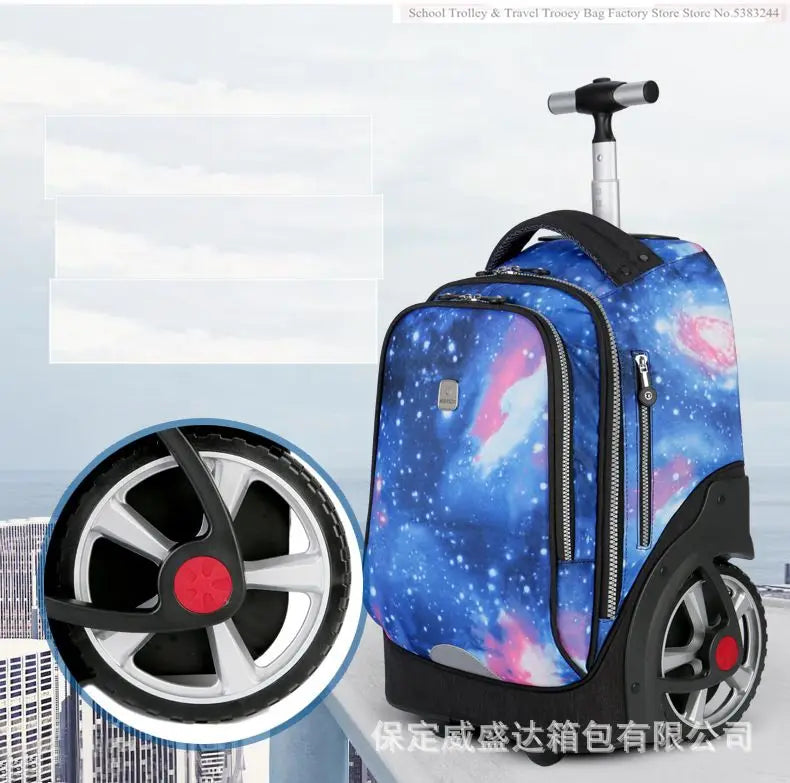 School Bag for girls with wheels Travel Rolling backpack Bags for teenagers travel trolley bag Children wheeled backpack bags