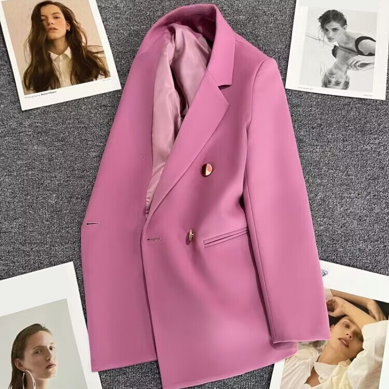 Women's Suit Coat Elegant Sports Casual Blazer Korean Fashion Luxury Jacket Spring Autumn Solid Color Ladies Clothing  (Available)