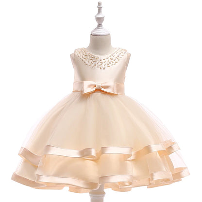 2024 Toddler Baby Girls Summer Dresses Infant Princess 1 Year Birthday Party Dress Elegant Kids Girl Christmas Wedding Costume