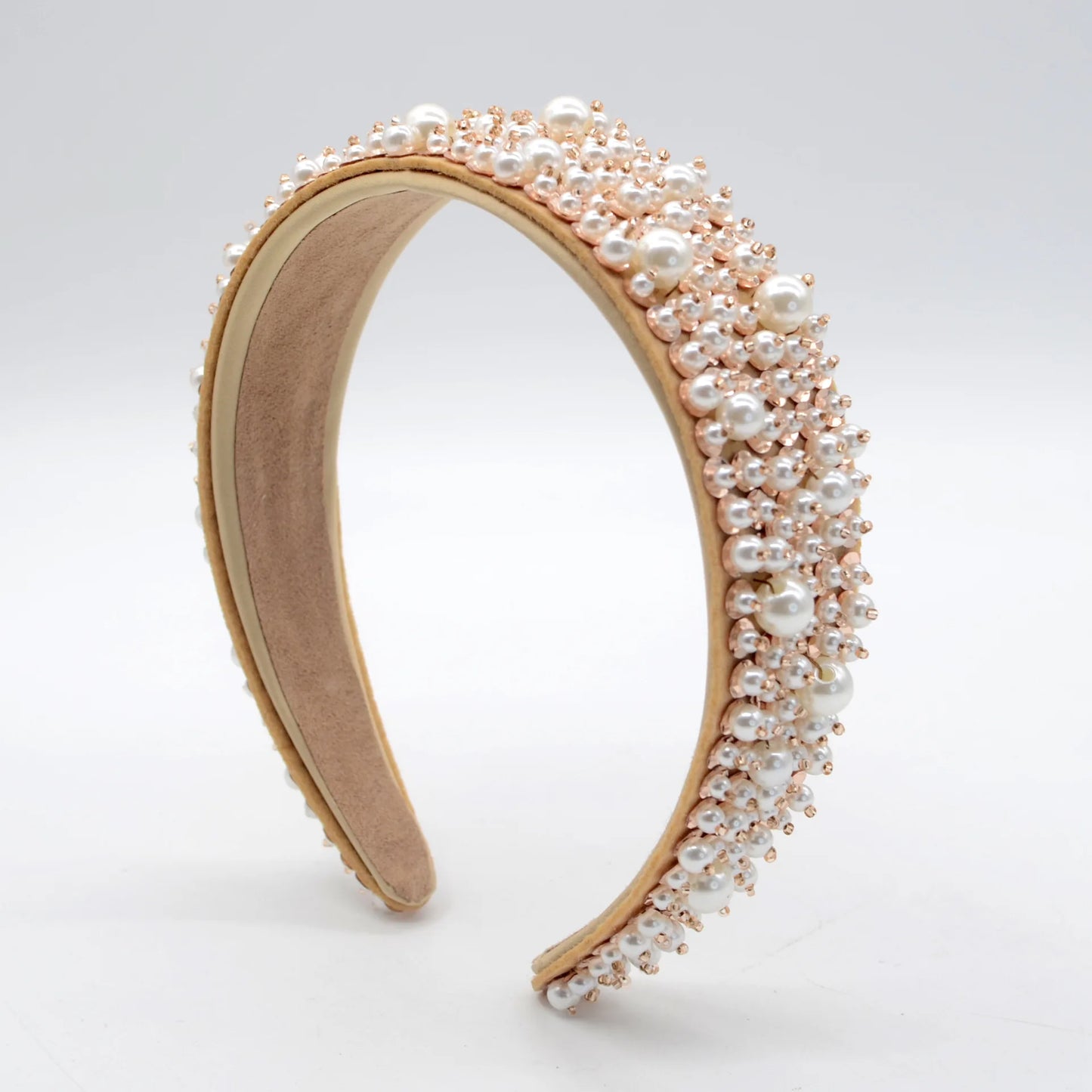 Women Girls Baroque  Pearl Glass Beads  Rhinestone Hairband Headband Adult Hair Accessories