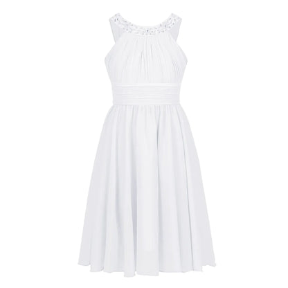 Summer Kids Girls Dresses Elegant Flower Girls Dress Birthday Pageant Wedding Party First Communion Clothing vestido