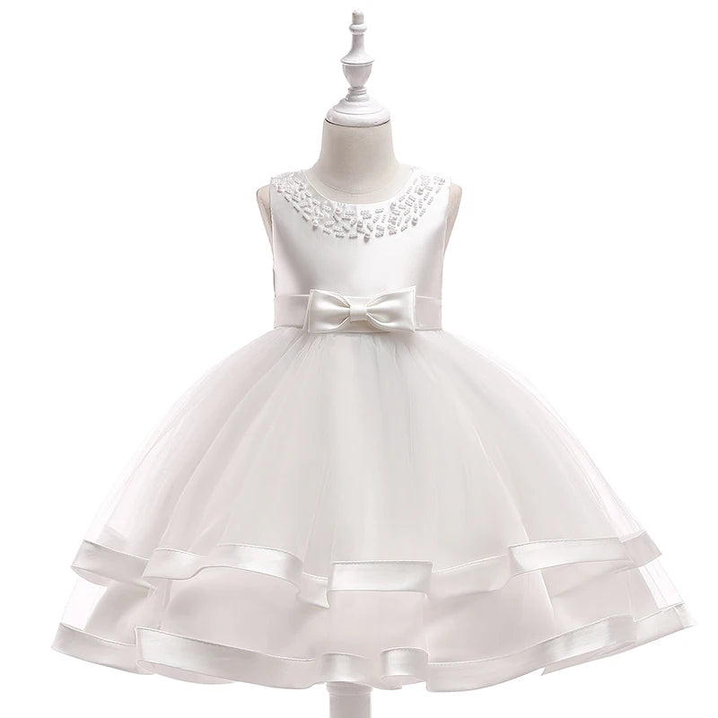 2024 Toddler Baby Girls Summer Dresses Infant Princess 1 Year Birthday Party Dress Elegant Kids Girl Christmas Wedding Costume