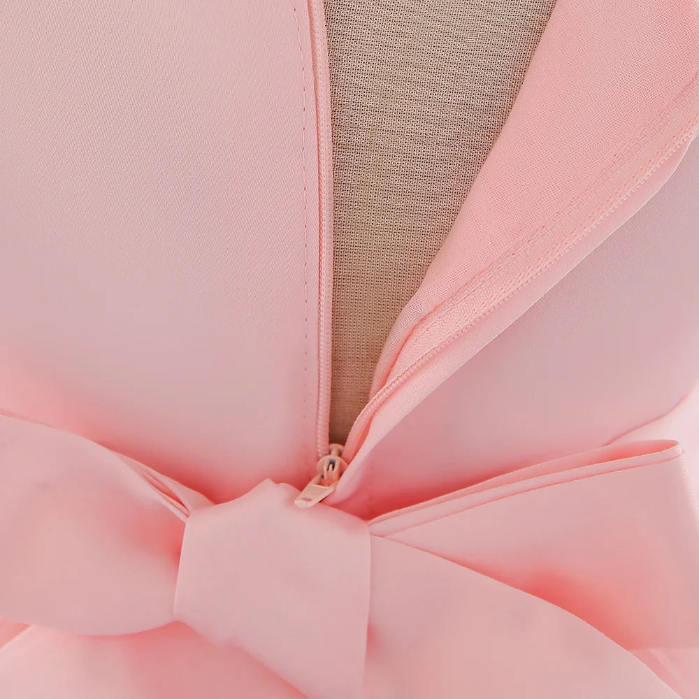 Newborn Baby White Baptism Dress For Girls Toddler Summer Clothes Bow Lace Infant Baby Girl 1st Birthday Princess Party Dresses