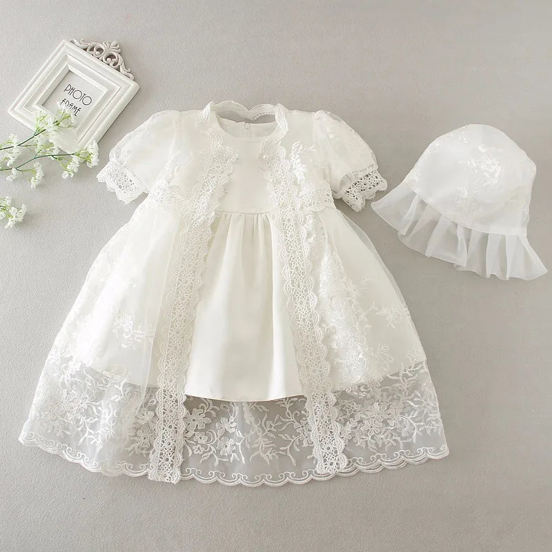 New Infant Dress Newborn Clothes Baby Christening Princess Party Dresses For Baby Girls Kids 1 Year Birthday Christmas 3 12 24M