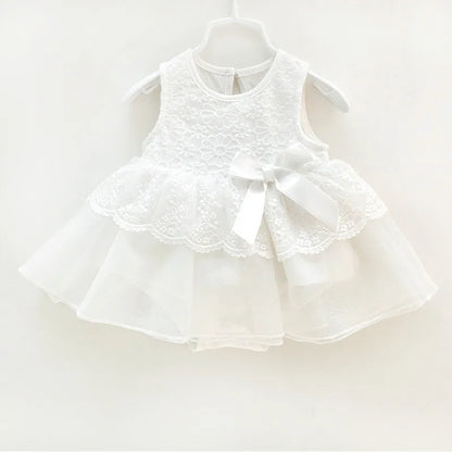 Newborn Baby Dress Girl Clothes Lace Long Sleeve Wedding Christening Gowns Dress for Infant New Year Girls Dresses
