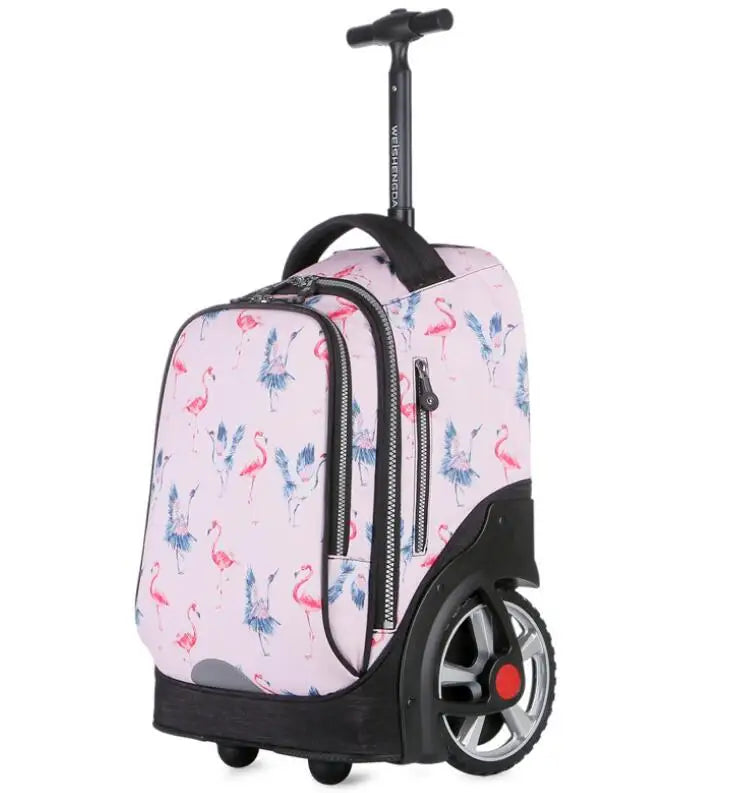 School Bag for girls with wheels Travel Rolling backpack Bags for teenagers travel trolley bag Children wheeled backpack bags
