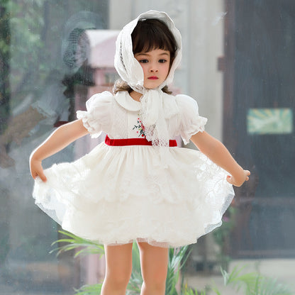 Summer Baby Girls Flower Girl Dresses  Kids Dresses for Girls Eid Dress for Party and Festival Christmas Fashion Sweet Clothes