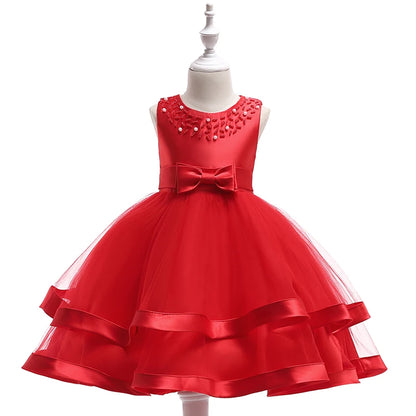2024 Toddler Baby Girls Summer Dresses Infant Princess 1 Year Birthday Party Dress Elegant Kids Girl Christmas Wedding Costume