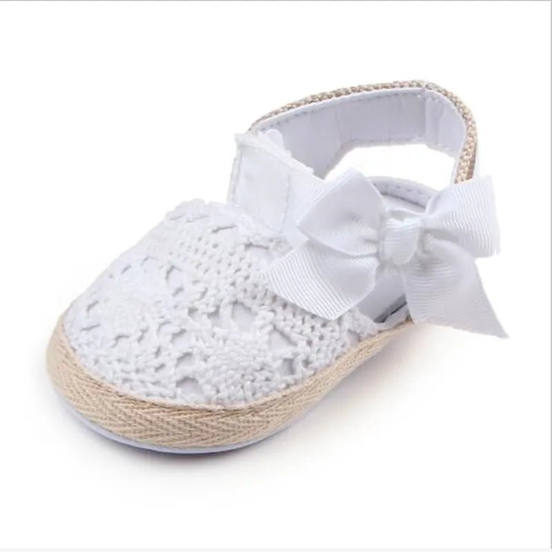Lovely Bowknot Baby First Walkers Infants Girl Crib Shoes Soft Sole Newborn Shoes Antislip Baby Princess Shoes