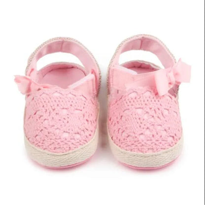 Lovely Bowknot Baby First Walkers Infants Girl Crib Shoes Soft Sole Newborn Shoes Antislip Baby Princess Shoes