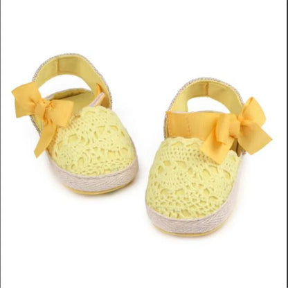 Lovely Bowknot Baby First Walkers Infants Girl Crib Shoes Soft Sole Newborn Shoes Antislip Baby Princess Shoes
