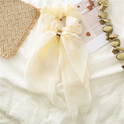 Fashion Double Layer Bow Hair Accessories Headwear For Women 2022 Trendy Girl Solid Color Elastic Hair Bands Hair Ornament Gift