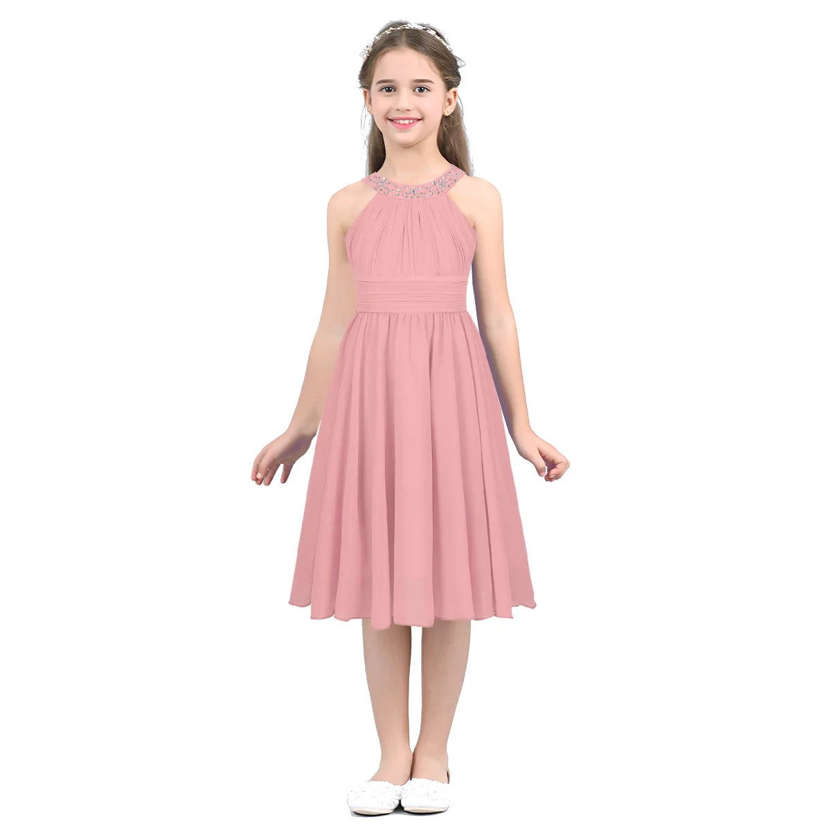 Summer Kids Girls Dresses Elegant Flower Girls Dress Birthday Pageant Wedding Party First Communion Clothing vestido
