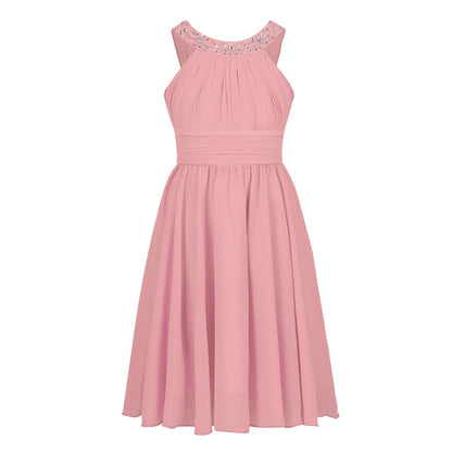 Summer Kids Girls Dresses Elegant Flower Girls Dress Birthday Pageant Wedding Party First Communion Clothing vestido