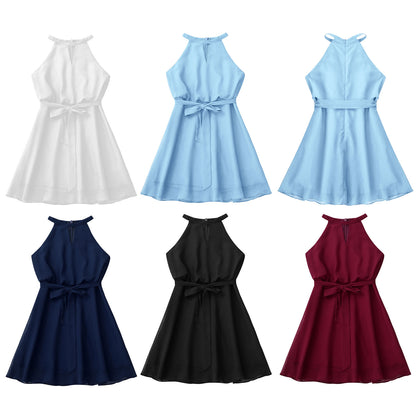 Summer Kids Dresses for Girls  Children's Chiffon Flower Girls Dress Pageant Wedding Party First Communion Dress filles robes