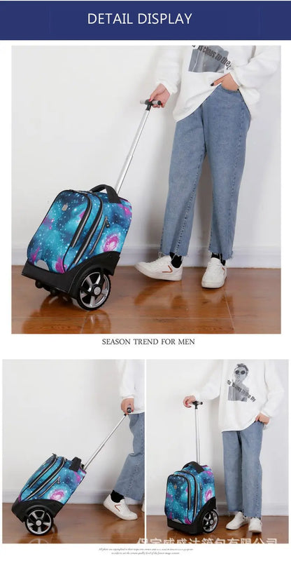 School Bag for girls with wheels Travel Rolling backpack Bags for teenagers travel trolley bag Children wheeled backpack bags
