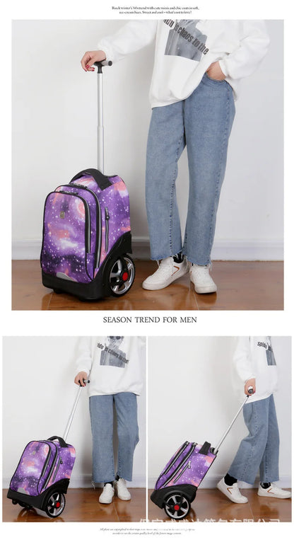 School Bag for girls with wheels Travel Rolling backpack Bags for teenagers travel trolley bag Children wheeled backpack bags