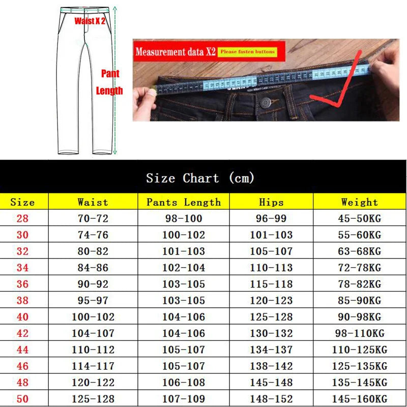10XL Oversize Jeans For Men Fashion Loose Trousers Pants Plus Size Jeans Baggy Daily Work Clothing Big Jeans Trousers Pants Man (Available)