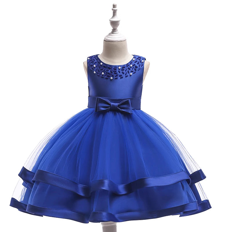 2024 Toddler Baby Girls Summer Dresses Infant Princess 1 Year Birthday Party Dress Elegant Kids Girl Christmas Wedding Costume