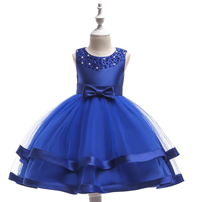 2024 Toddler Baby Girls Summer Dresses Infant Princess 1 Year Birthday Party Dress Elegant Kids Girl Christmas Wedding Costume