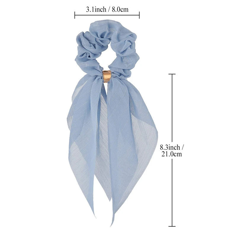 Fashion Double Layer Bow Hair Accessories Headwear For Women 2022 Trendy Girl Solid Color Elastic Hair Bands Hair Ornament Gift