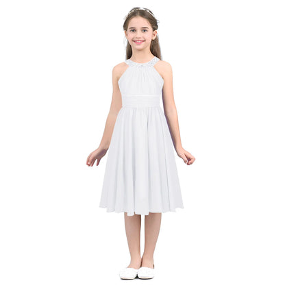 Summer Kids Girls Dresses Elegant Flower Girls Dress Birthday Pageant Wedding Party First Communion Clothing vestido