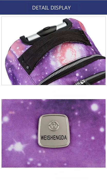School Bag for girls with wheels Travel Rolling backpack Bags for teenagers travel trolley bag Children wheeled backpack bags