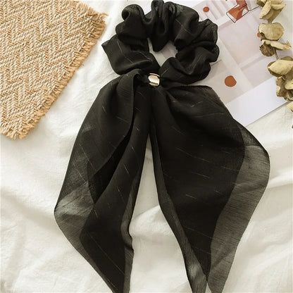 Fashion Double Layer Bow Hair Accessories Headwear For Women 2022 Trendy Girl Solid Color Elastic Hair Bands Hair Ornament Gift