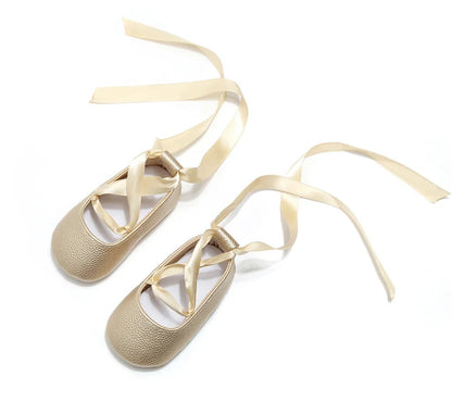 Fashion Newborn Baby Girl Shoes First Walkers Moccasins Cross Ribbon Princess Dance Soft Sole Infant Toddler Shoes Footwear