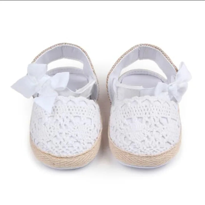 Lovely Bowknot Baby First Walkers Infants Girl Crib Shoes Soft Sole Newborn Shoes Antislip Baby Princess Shoes