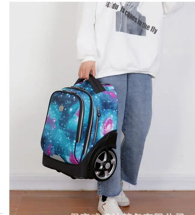 School Bag for girls with wheels Travel Rolling backpack Bags for teenagers travel trolley bag Children wheeled backpack bags