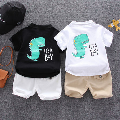 Summer Fashion Baby Boy Clothes Sets T-shirt + Pants 1-4T Toddler Casual Clothing Suits Children Kids Boys Outfits Suit