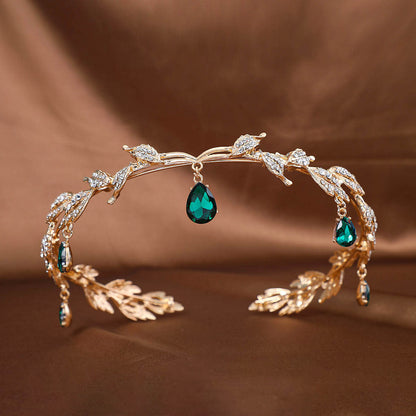 Exotic retro temperament tassel headdress female new rhinestone high-grade headband headband bridal crown hair accessories (Available)