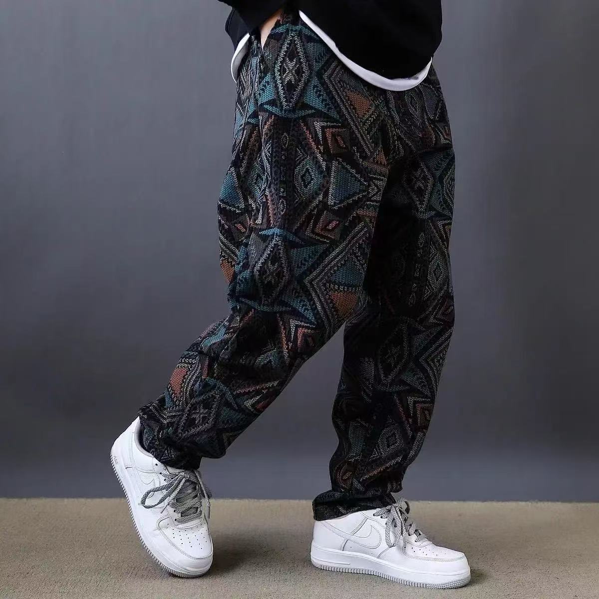 Men's Trendy Niche Retro Loose Harem Ankle Tight Pants (Available)