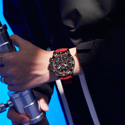 Fashion Casual New Style Multifunctional Quartz Waterproof Tape Watch
