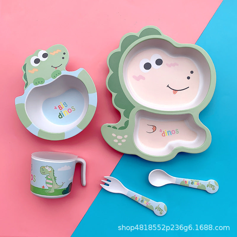 Baby feeding bowl with Bamboo Fiber spoon and Bamboo Fiber straw (Available)