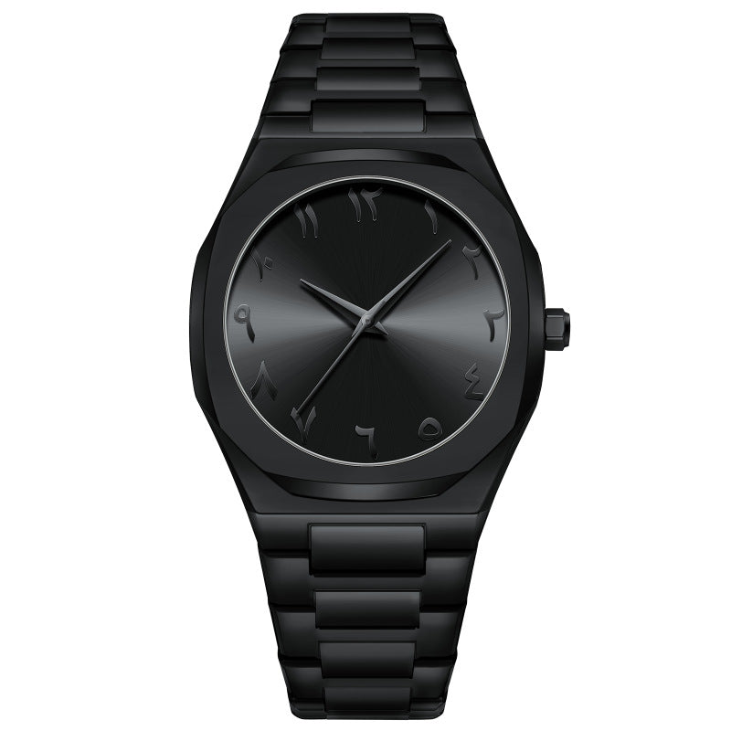 High-grade Alloy Arabic Dial Men's Waterproof Watch   (Available)