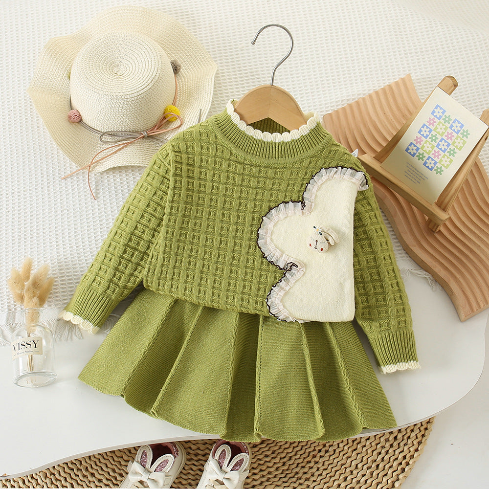 New  winter children's sweater skirt small knit (Available)